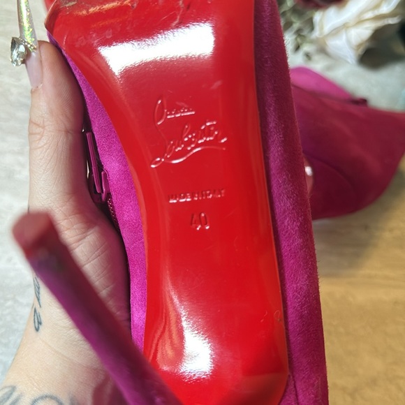Authentic Louboutin So Kate Pink Suede Booty - Picture 5 of 6